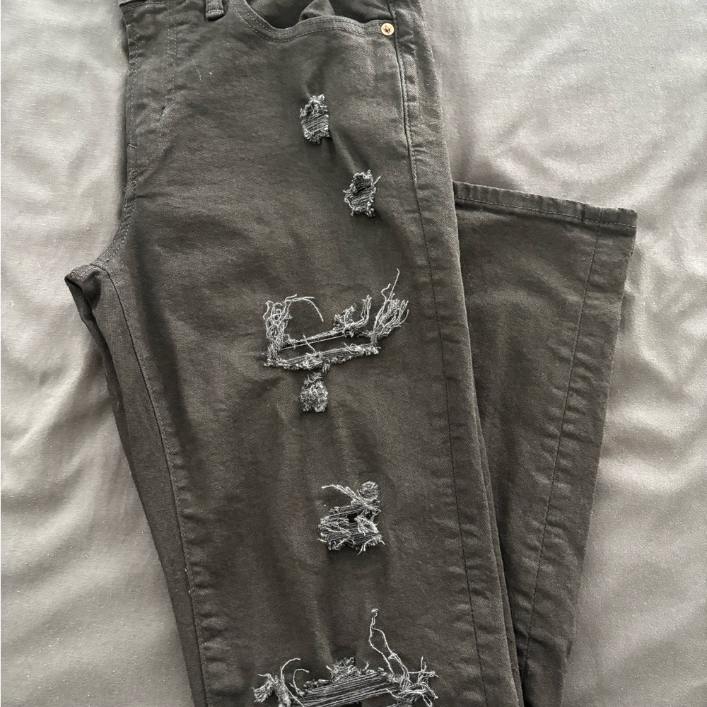 American Eagle Outfitters Distressed Black Skinny Jeans